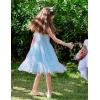 Arshiner Toddler Girls Tulle Dress Tutu Birthday Princess Dresses Formal Photoshoot Outfit Summer Clothes(Blue – Heart Tulle)