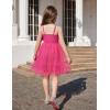 Arshiner Toddler Girls Tulle Dress Tutu Birthday Princess Dresses Formal Photoshoot Outfit Summer Clothes(Deep Pink)