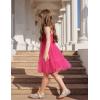 Arshiner Toddler Girls Tulle Dress Tutu Birthday Princess Dresses Formal Photoshoot Outfit Summer Clothes(Deep Pink)