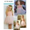 Arshiner Toddler Girls Tulle Dress Tutu Birthday Princess Dresses Formal Photoshoot Outfit Summer Clothes(Dusty Pink – Dot Tulle)