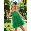 Arshiner Toddler Girls Tulle Dress Tutu Birthday Princess Dresses Formal Photoshoot Outfit Summer Clothes(Green)