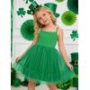Arshiner Toddler Girls Tulle Dress Tutu Birthday Princess Dresses Formal Photoshoot Outfit Summer Clothes(Green)