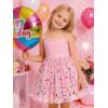 Arshiner Toddler Girls Tulle Dress Tutu Birthday Princess Dresses Formal Photoshoot Outfit Summer Clothes(Pink – Confetti Tulle)