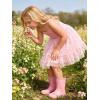 Arshiner Toddler Girls Tulle Dress Tutu Birthday Princess Dresses Formal Photoshoot Outfit Summer Clothes(Pink – Daisy Tulle)