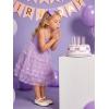 Arshiner Toddler Girls Tulle Dress Tutu Birthday Princess Dresses Formal Photoshoot Outfit Summer Clothes(Purple – Butterfly Tulle)