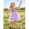 Arshiner Toddler Girls Tulle Dress Tutu Birthday Princess Dresses Formal Photoshoot Outfit Summer Clothes(Purple – Heart Tulle)