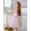 Arshiner Toddler Girls Tulle Dress Tutu Birthday Princess Dresses Formal Photoshoot Outfit Summer Clothes(Rainbow – Dot Tulle)