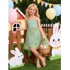 Arshiner Toddler Girls Tulle Dress Tutu Birthday Princess Dresses Formal Photoshoot Outfit Summer Clothes(Sage Green – Flower Tulle)
