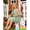 Arshiner Toddler Girls Tulle Dress Tutu Birthday Princess Dresses Formal Photoshoot Outfit Summer Clothes(Sage Green – Flower Tulle)