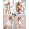 Arshiner Toddler Girls Tulle Dress Tutu Birthday Princess Dresses Formal Photoshoot Outfit Summer Clothes(White – Heart Tulle)