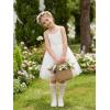 Arshiner Toddler Girls Tulle Dress Tutu Birthday Princess Dresses Formal Photoshoot Outfit Summer Clothes(White – Heart Tulle)