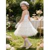 Arshiner Toddler Girls Tulle Dress Tutu Birthday Princess Dresses Formal Photoshoot Outfit Summer Clothes(White – Vine Tulle)