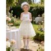 Arshiner Toddler Girls Tulle Dress Tutu Birthday Princess Dresses Formal Photoshoot Outfit Summer Clothes(White – Vine Tulle)