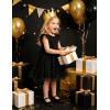 Arshiner Toddler Tutu Dress Girls Tulle Dresses Ruffle Tiered Swing Twirly Summer Sundress(Black)