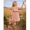Arshiner Toddler Tutu Dress Girls Tulle Dresses Ruffle Tiered Swing Twirly Summer Sundress(Dusty Rose)