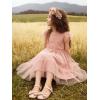 Arshiner Toddler Tutu Dress Girls Tulle Dresses Ruffle Tiered Swing Twirly Summer Sundress(Dusty Rose)