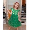 Arshiner Toddler Tutu Dress Girls Tulle Dresses Ruffle Tiered Swing Twirly Summer Sundress(Green Clover)