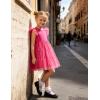 Arshiner Toddler Tutu Dress Girls Tulle Dresses Ruffle Tiered Swing Twirly Summer Sundress(Hot Pink)