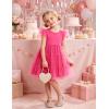 Arshiner Toddler Tutu Dress Girls Tulle Dresses Ruffle Tiered Swing Twirly Summer Sundress(Hot Pink)