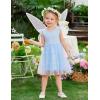 Arshiner Toddler Tutu Dress Girls Tulle Dresses Ruffle Tiered Swing Twirly Summer Sundress(Light Blue)
