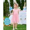 Arshiner Toddler Tutu Dress Girls Tulle Dresses Ruffle Tiered Swing Twirly Summer Sundress(Light Pink)