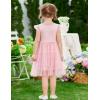 Arshiner Toddler Tutu Dress Girls Tulle Dresses Ruffle Tiered Swing Twirly Summer Sundress(Light Pink)
