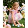 Arshiner Toddler Tutu Dress Girls Tulle Dresses Ruffle Tiered Swing Twirly Summer Sundress(Rainbow)