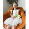 Arshiner Toddler Tutu Dress Girls Tulle Dresses Ruffle Tiered Swing Twirly Summer Sundress(White)