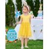 Arshiner Toddler Tutu Dress Girls Tulle Dresses Ruffle Tiered Swing Twirly Summer Sundress(Yellow)