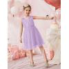 Arshiner Tutu Tulle Dress for Toddler Girls Bowknot Sleeveless Flower Birthday Princess Party Summer Dresses(Lavender)