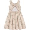 Arshiner Toddler Girls Summer Dress Backless Sleeveless Cotton Casual Beach Party Sundress with Pockets(Beige Floral)