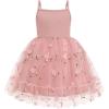 Arshiner Toddler Girls Tulle Dress Tutu Birthday Princess Dresses Formal Photoshoot Outfit Summer Clothes(Dusty Rose – Flower Tulle)