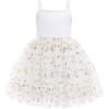 Arshiner Toddler Girls Tulle Dress Tutu Birthday Princess Dresses Formal Photoshoot Outfit Summer Clothes(White – Vine Tulle)