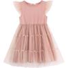Arshiner Toddler Tutu Dress Girls Tulle Dresses Ruffle Tiered Swing Twirly Summer Sundress(Dusty Rose)