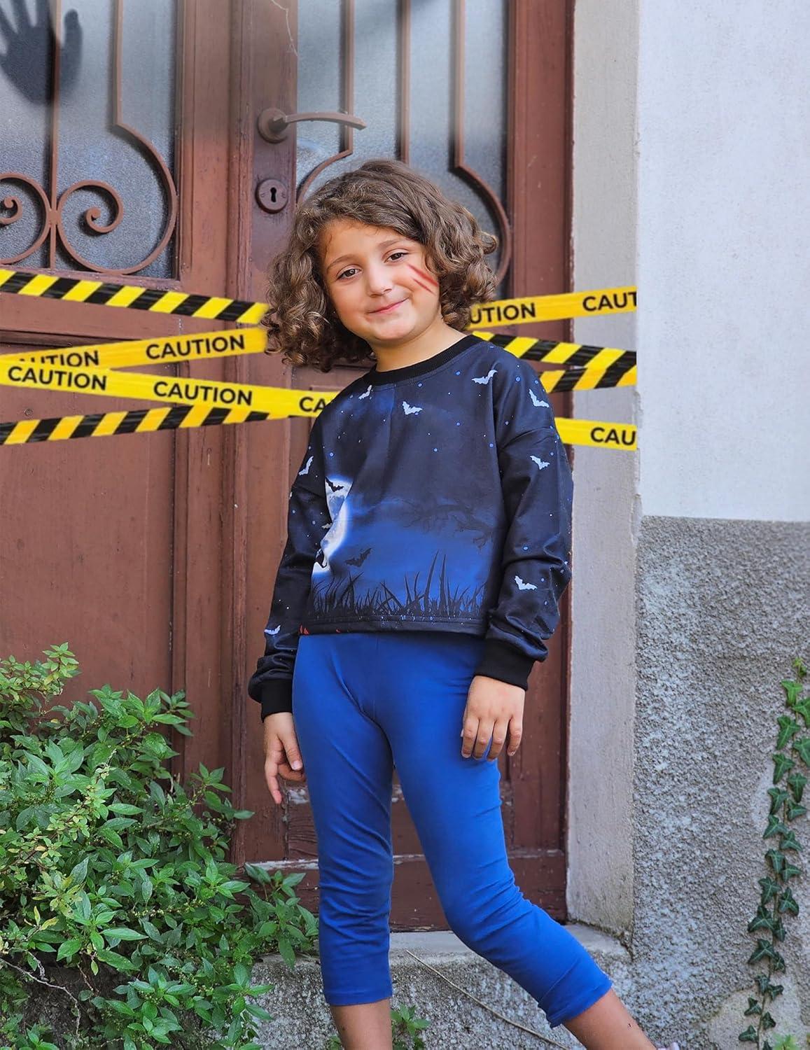 image:imageArshiner Girls Crop Tops Kids Long Sleeve Pullover Sweatshirts Girls Cropped Crewneck Sweatshirt for Teen GirlHalloween Bat