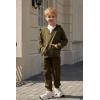 Arshiner Boys’ 2 Piece Athletic Tracksuit Jogging Sets Outfit Sweatsuit Zip Up Hoodie and Active Pants for Kids 5-14 Years(Army Green)