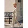 Arshiner Boys’ 2 Piece Athletic Tracksuit Jogging Sets Outfit Sweatsuit Zip Up Hoodie and Active Pants for Kids 5-14 Years(Beige)