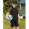 Arshiner Boys 2 Piece Summer Outfits Letter Graphic Colorblock Short Sleeve Hoodie and Short Sets with Pockets 5-12 Years(Army Green – Camo)