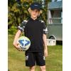 Arshiner Boys 2 Piece Summer Outfits Letter Graphic Colorblock Short Sleeve Hoodie and Short Sets with Pockets 5-12 Years(Gray Camo)