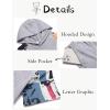 Arshiner Boys 2 Piece Summer Outfits Letter Graphic Colorblock Short Sleeve Hoodie and Short Sets with Pockets 5-12 Years(Grey Graphic Print)
