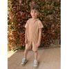 Arshiner Boys 2 Piece Summer Outfits Letter Graphic Colorblock Short Sleeve Hoodie and Short Sets with Pockets 5-12 Years(Khaki)