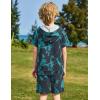 Arshiner Boys 2 Piece Summer Outfits Letter Graphic Colorblock Short Sleeve Hoodie and Short Sets with Pockets 5-12 Years(Tie-dye – Blue)