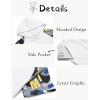 Arshiner Boys 2 Piece Summer Outfits Letter Graphic Colorblock Short Sleeve Hoodie and Short Sets with Pockets 5-12 Years(White Camo Print)