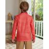 Arshiner Boy’s Long Sleeve Plaid Trim Polo Shirt School Uniform Shirt with Pocket(Red Striped)