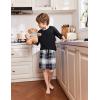 Arshiner Boys Pajamas Short Sleeve Top and Shorts 2 Piece Pajama Sets Loose Fit Soft Breathable Cute Pjs 4-13 Years(Black Plaid)