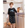 Arshiner Boys Pajamas Short Sleeve Top and Shorts 2 Piece Pajama Sets Loose Fit Soft Breathable Cute Pjs 4-13 Years(Black Truck)