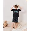 Arshiner Boys Pajamas Short Sleeve Top and Shorts 2 Piece Pajama Sets Loose Fit Soft Breathable Cute Pjs 4-13 Years(Black Truck)