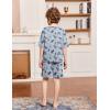 Arshiner Boys Pajamas Short Sleeve Top and Shorts 2 Piece Pajama Sets Loose Fit Soft Breathable Cute Pjs 4-13 Years(Dinosaur)