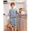 Arshiner Boys Pajamas Short Sleeve Top and Shorts 2 Piece Pajama Sets Loose Fit Soft Breathable Cute Pjs 4-13 Years(Dinosaur)