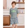 Arshiner Boys Pajamas Short Sleeve Top and Shorts 2 Piece Pajama Sets Loose Fit Soft Breathable Cute Pjs 4-13 Years(Robot)
